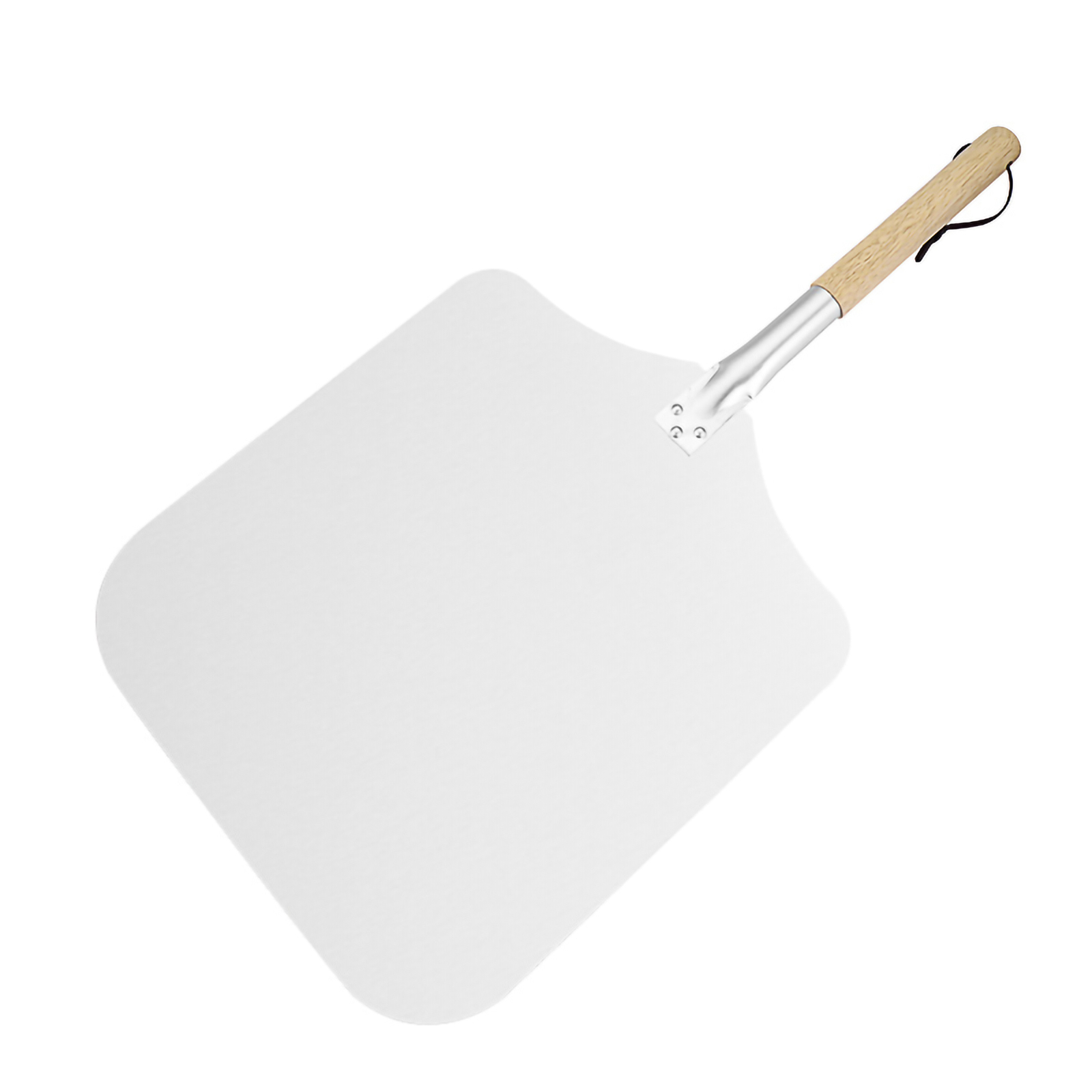 Aluminum Pizza Peel, Wooden Handle, 12 X 14 Inch Blade, 25 Inch Overall Length