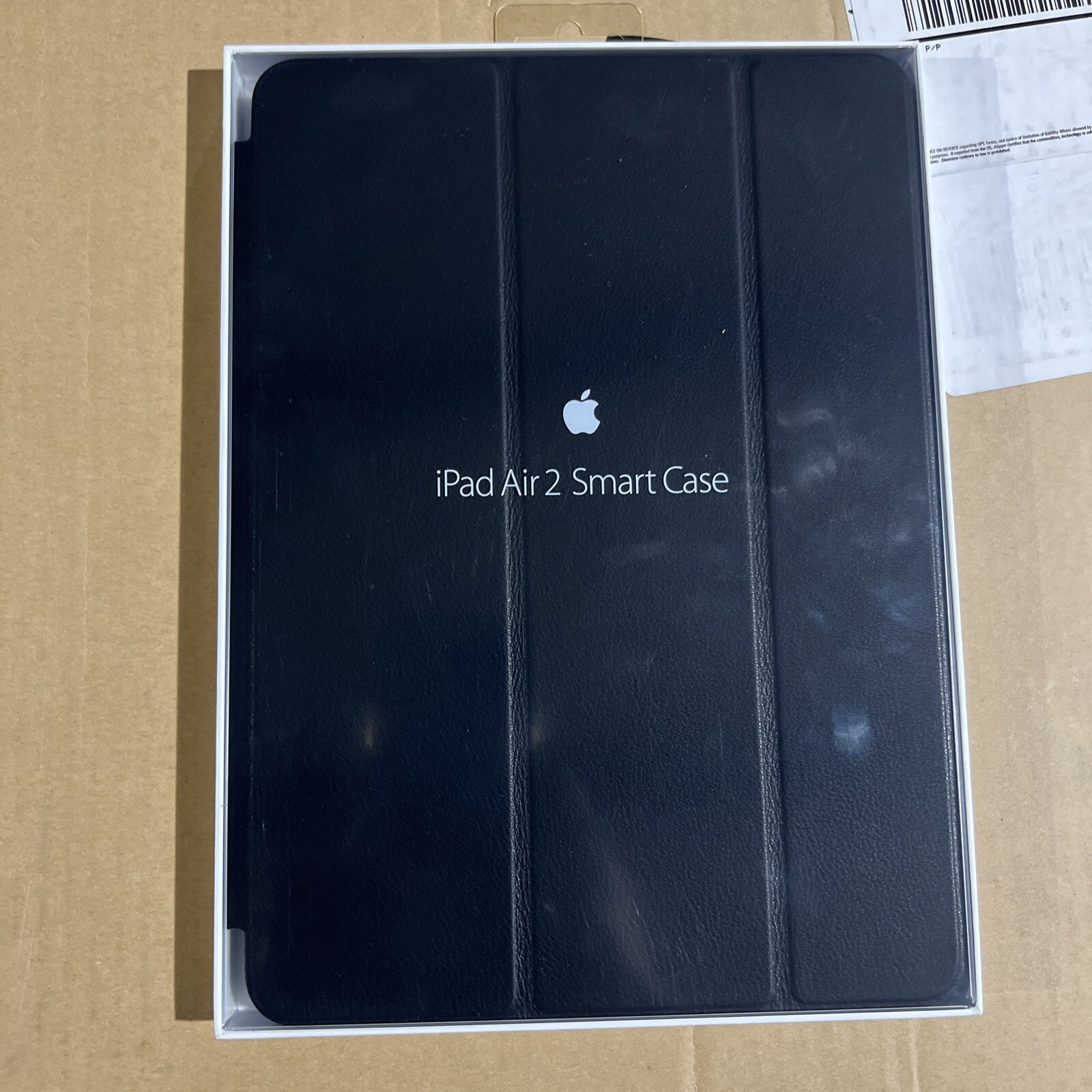 Genuine Apple iPad Air 2 Leather Smart Case Black MGTV2ZM/A