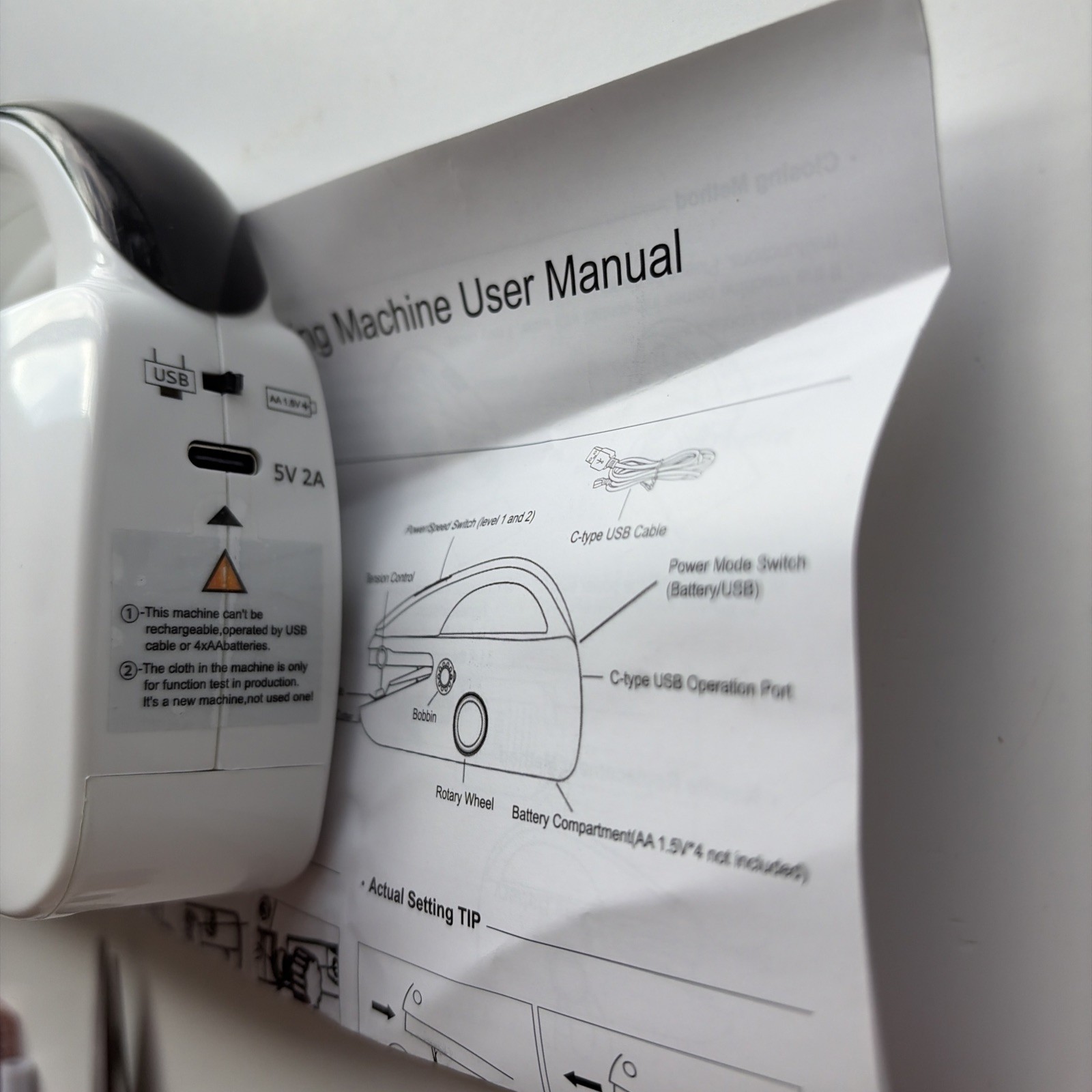 Handheld Sewing Machine for Beginners, Portable Mini Hand Sewing Machine