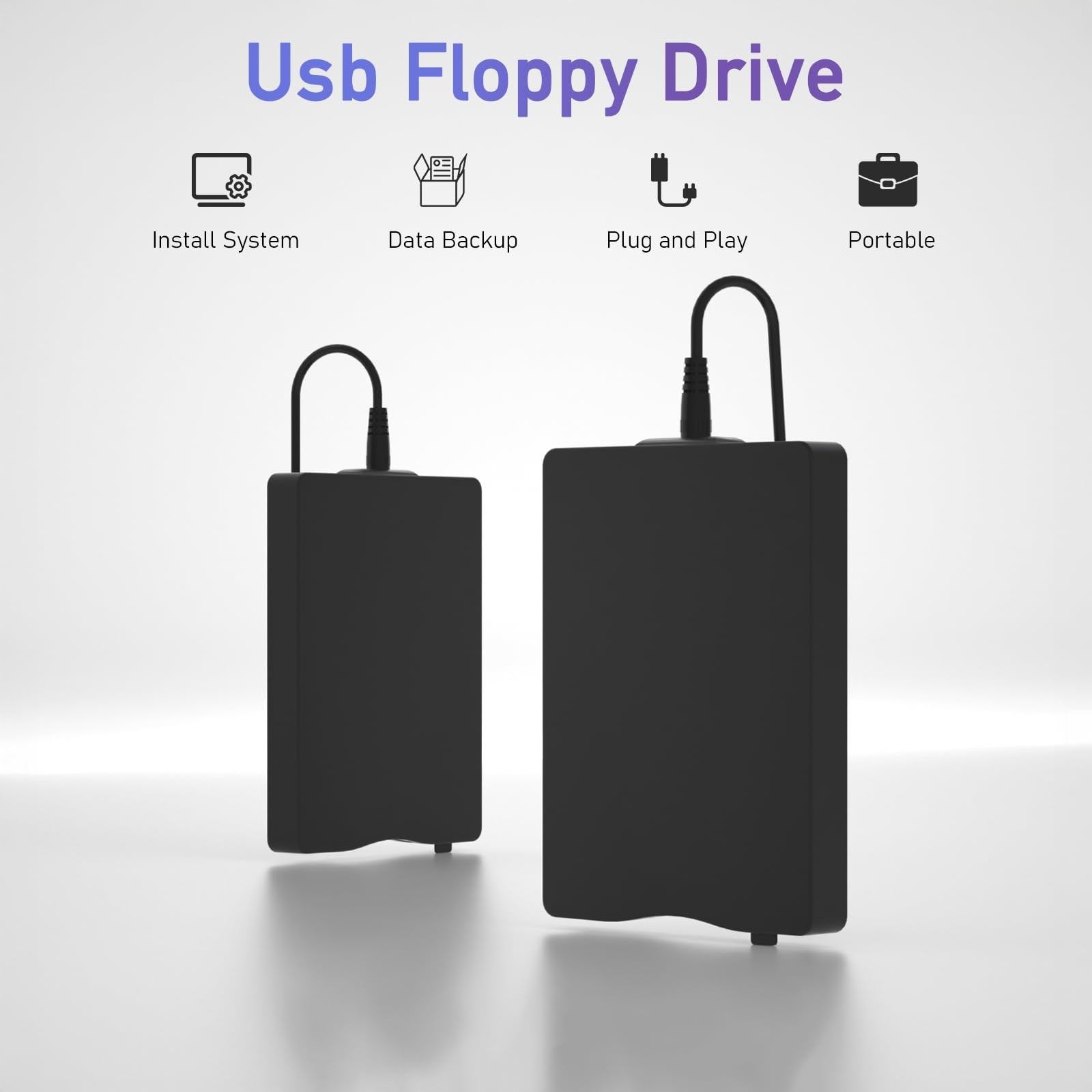 3.5 Inch External Portable USB Floppy Disk Reader Type C 1.44 MB FDD Drive