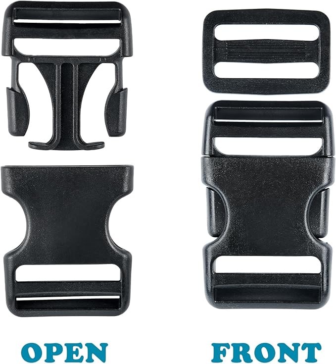 6 Set for Nylon Webbing Strap 1" Quick Side Release Plastic Buckles Clip Buckles