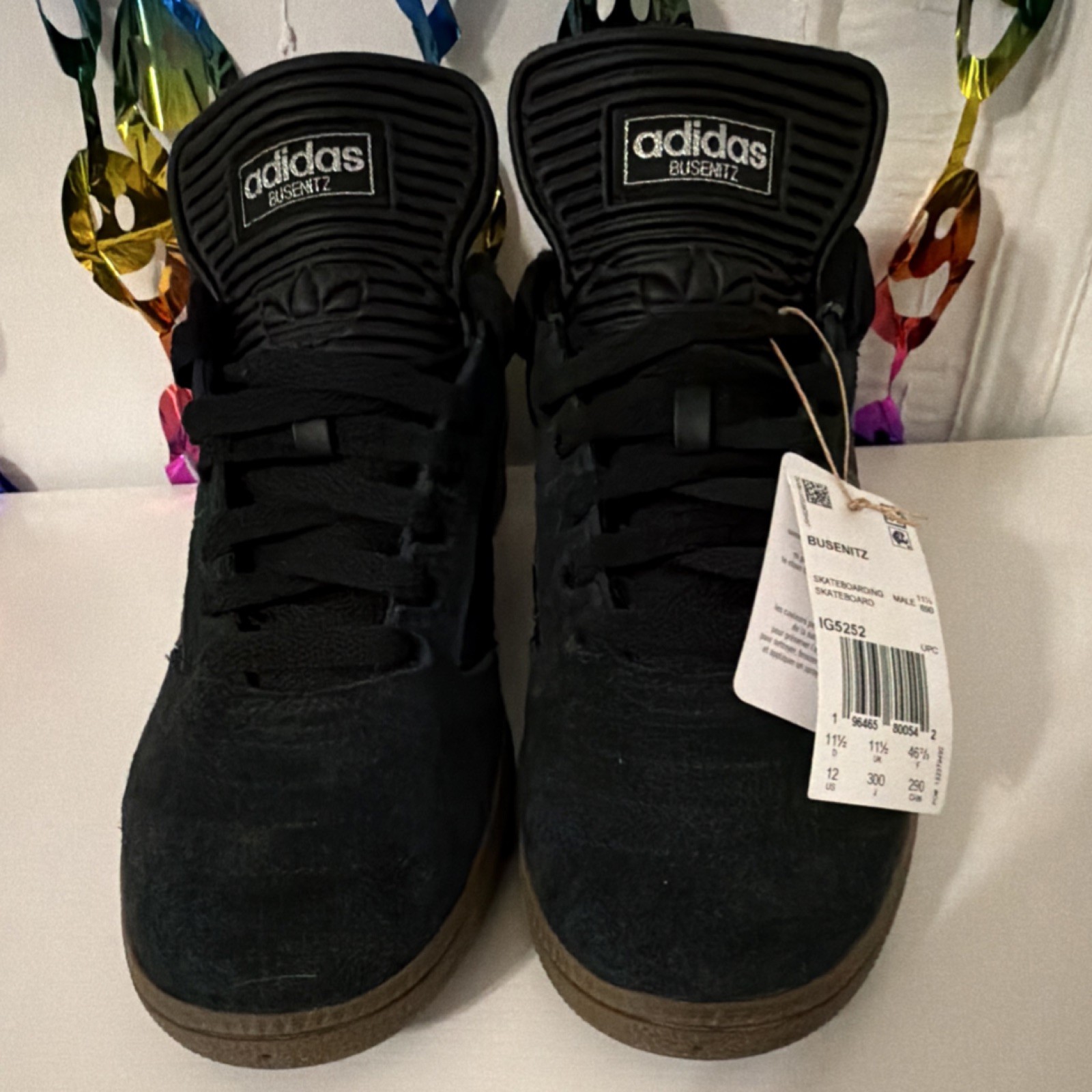 adidas Busenitz Men's Skateboarding Shoes Black US Size 12 Medium Width