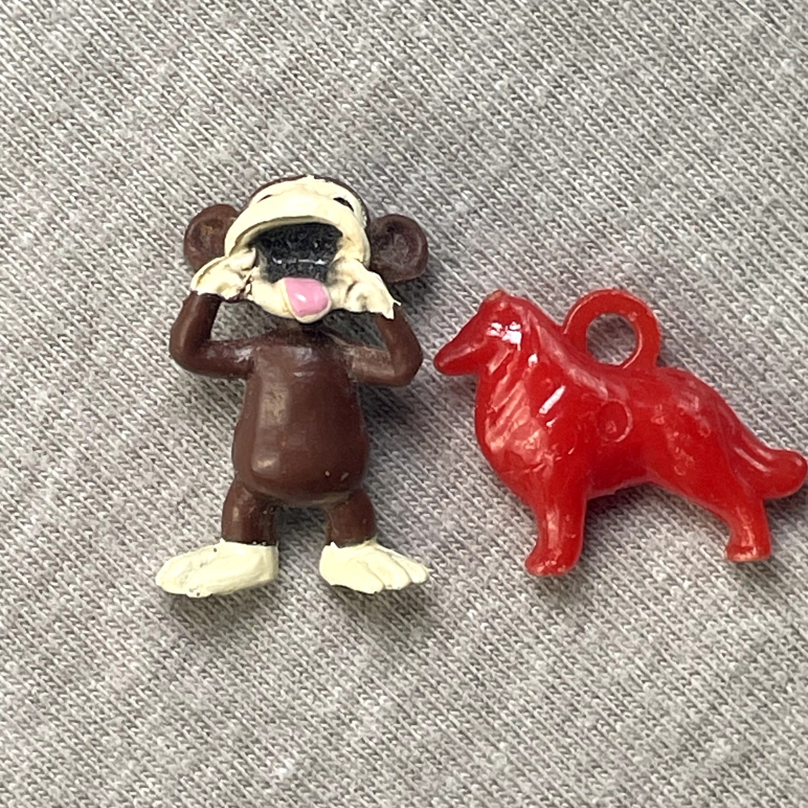 Bundle Lot Miniatures Mini Figurines Dog Monkey Frog w/ Crown