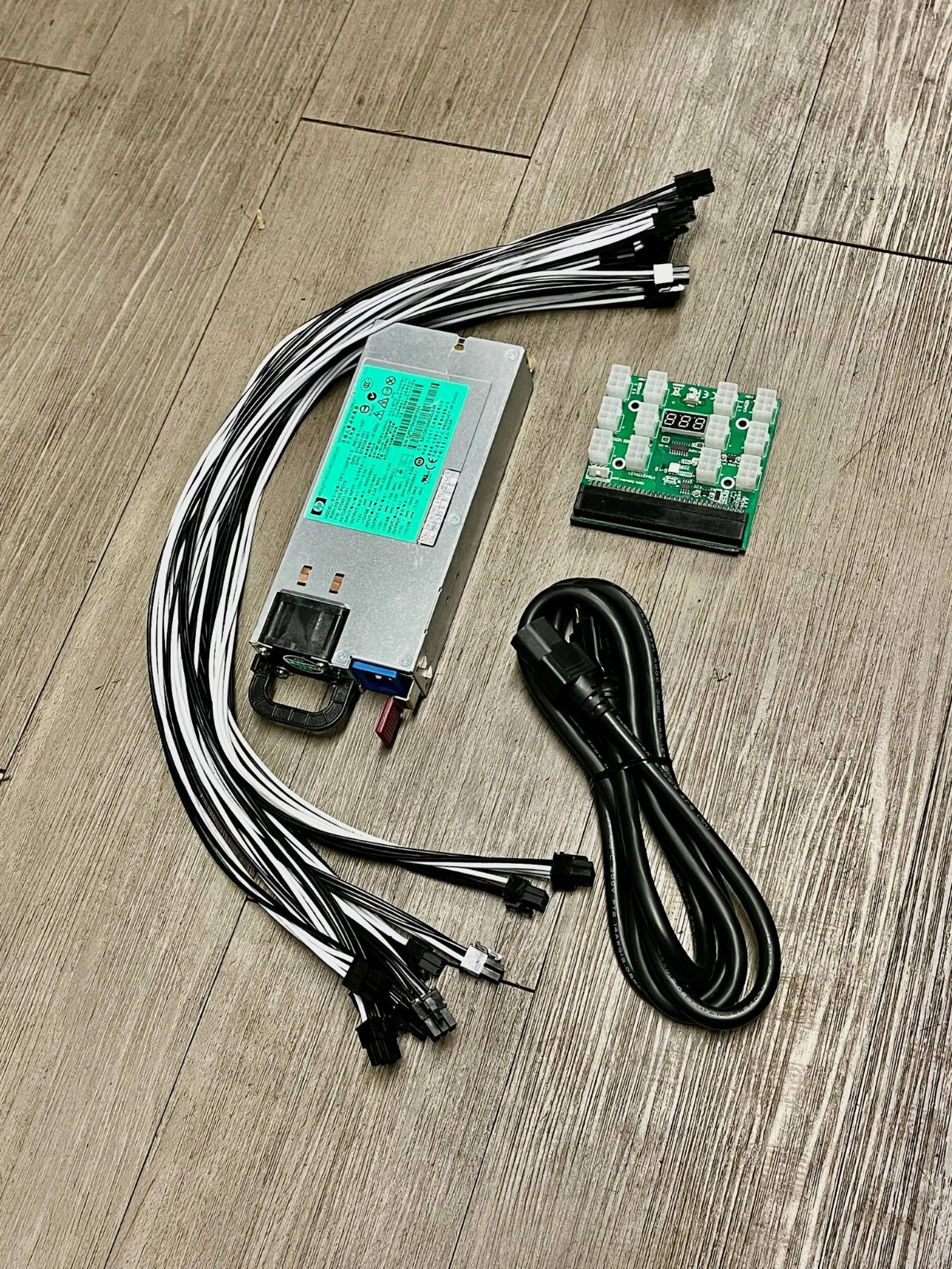 1200w HP Server PSU Cables Breakout Board Innosilicon A4+ LTCMaster ASIC Miner