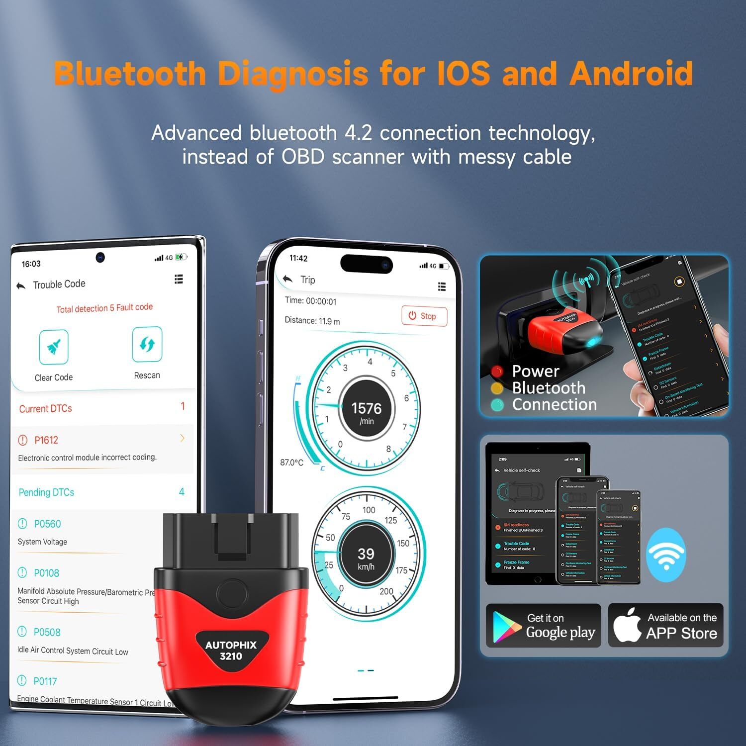 AUTOPHIX 3210 Bluetooth OBD2 Scanner Car Code Readers Auto Scan Tools Diagnostic
