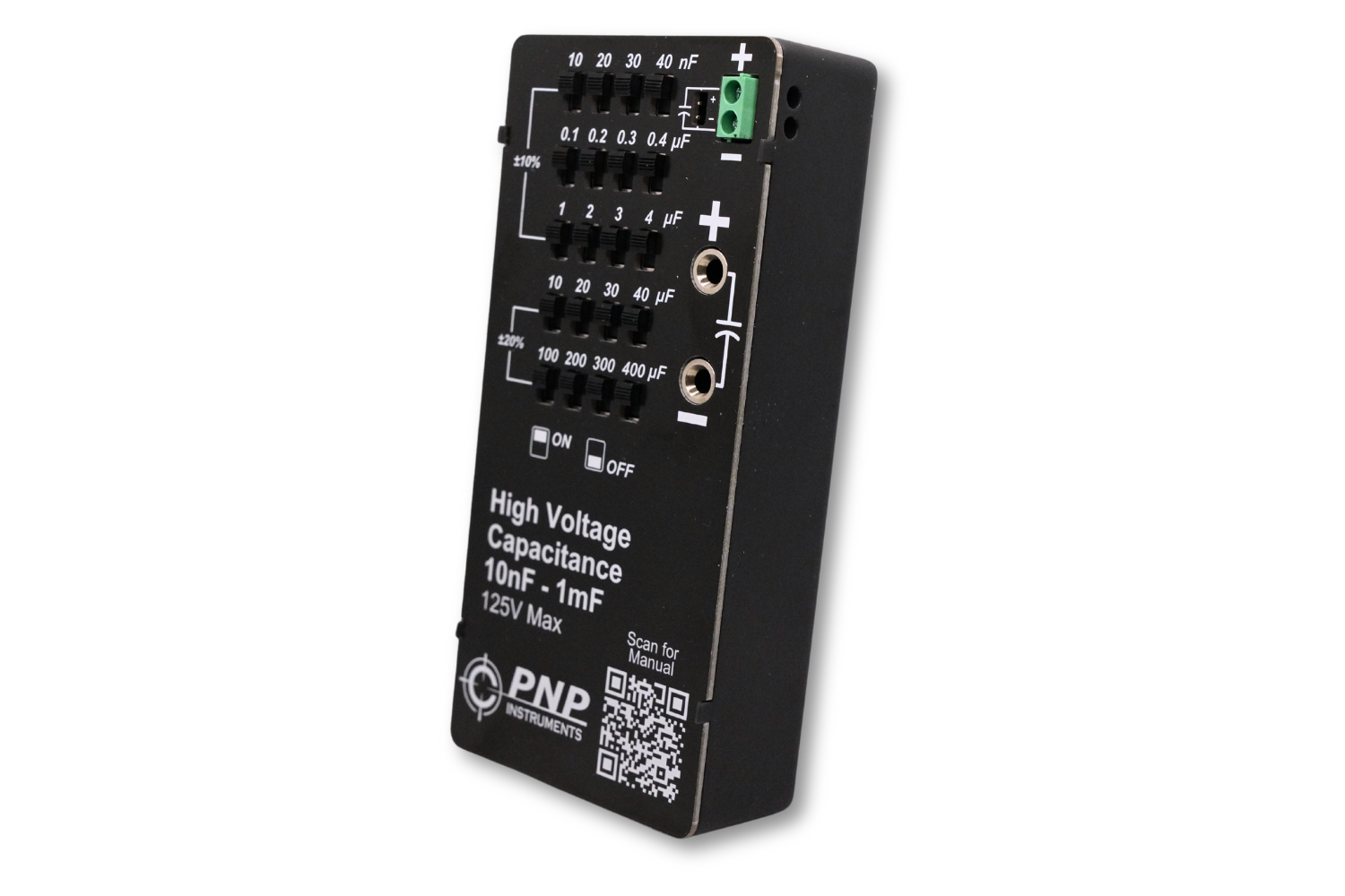 5 Decade Capacitance Box 10nF – 1mF (125V)