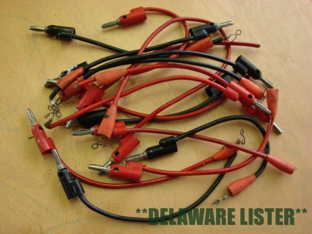 Ham Radio/Electroncis Banana Single Plugs w/Wire Test Leads Mixed Lot #84