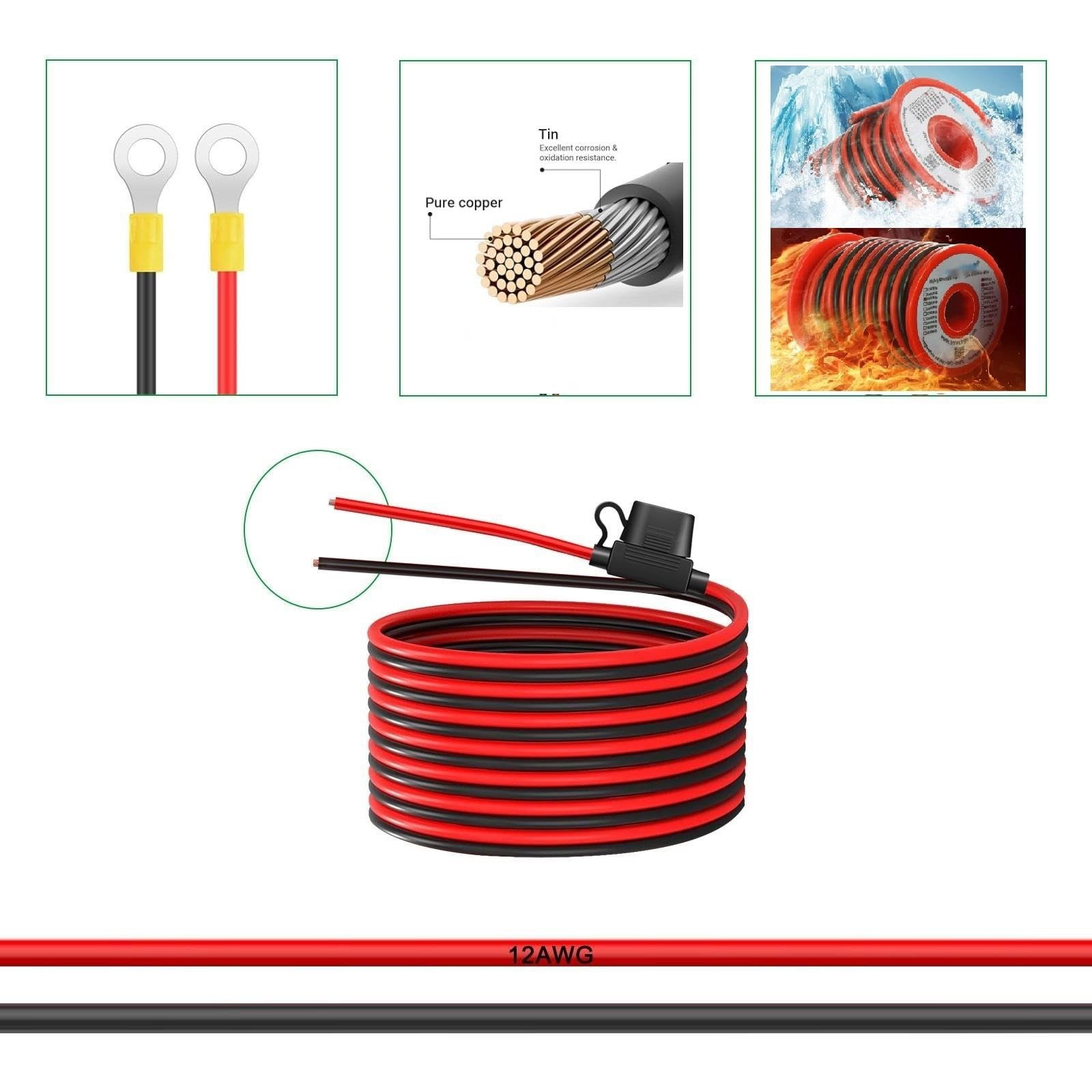 10900027 Fridge Freezer Wiring Kit and Threaded Socket Mount for Quick Black