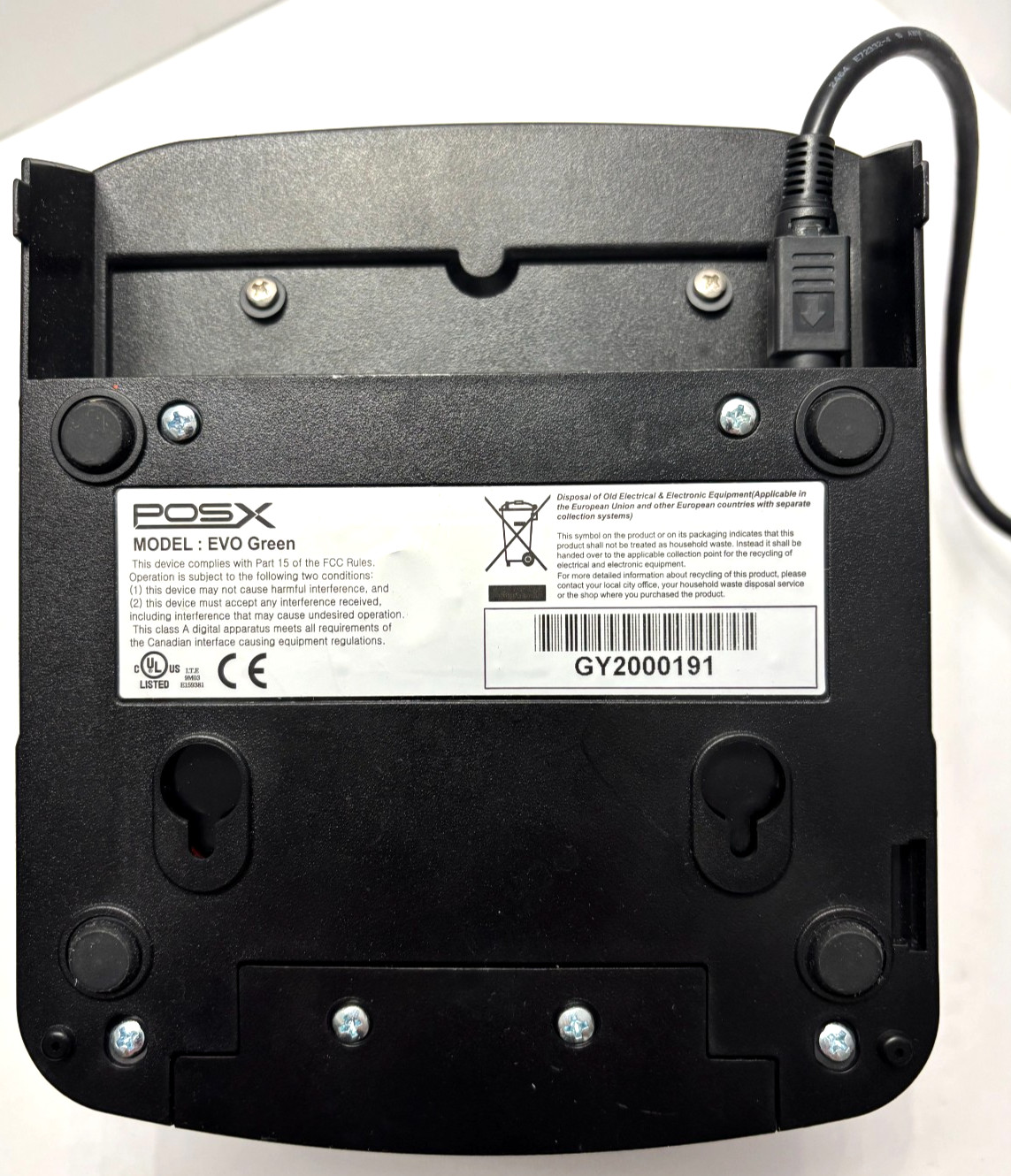 POS-X EVO Green Thermal Receipt Printer USB Serial POS w/ Power Supply Tested