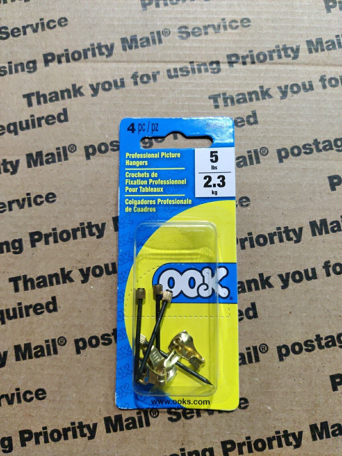 OOK 50021 Pro-Series Professional Picture Hanger 5 lbs. with Blue Steel Nails