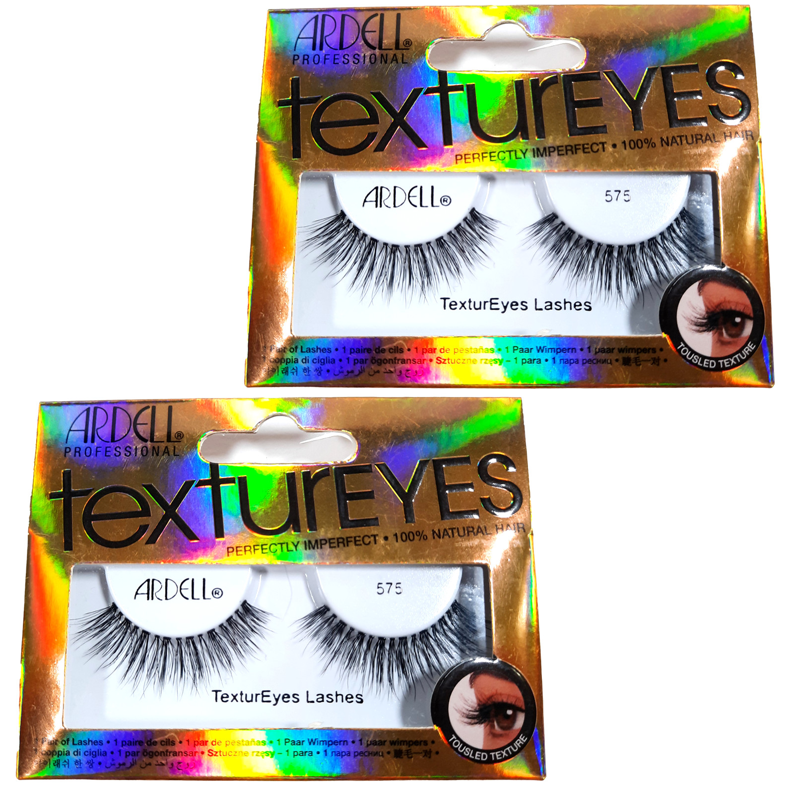 2 pairs of Ardell Professional Textureyes Lashes Eyelashes 575 Natural Hair