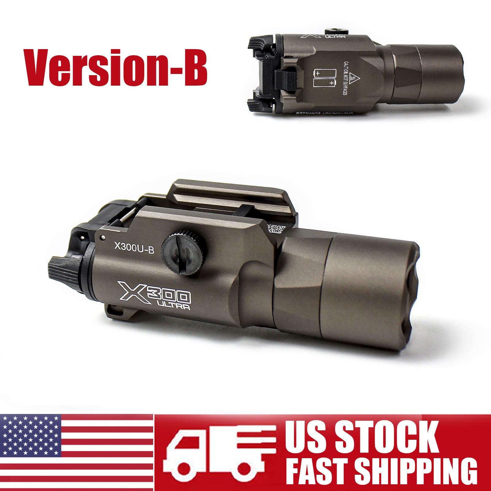 Tactical Flashlight X300U-B Weaponlight For Pistol Hunting - Constant/Momentary