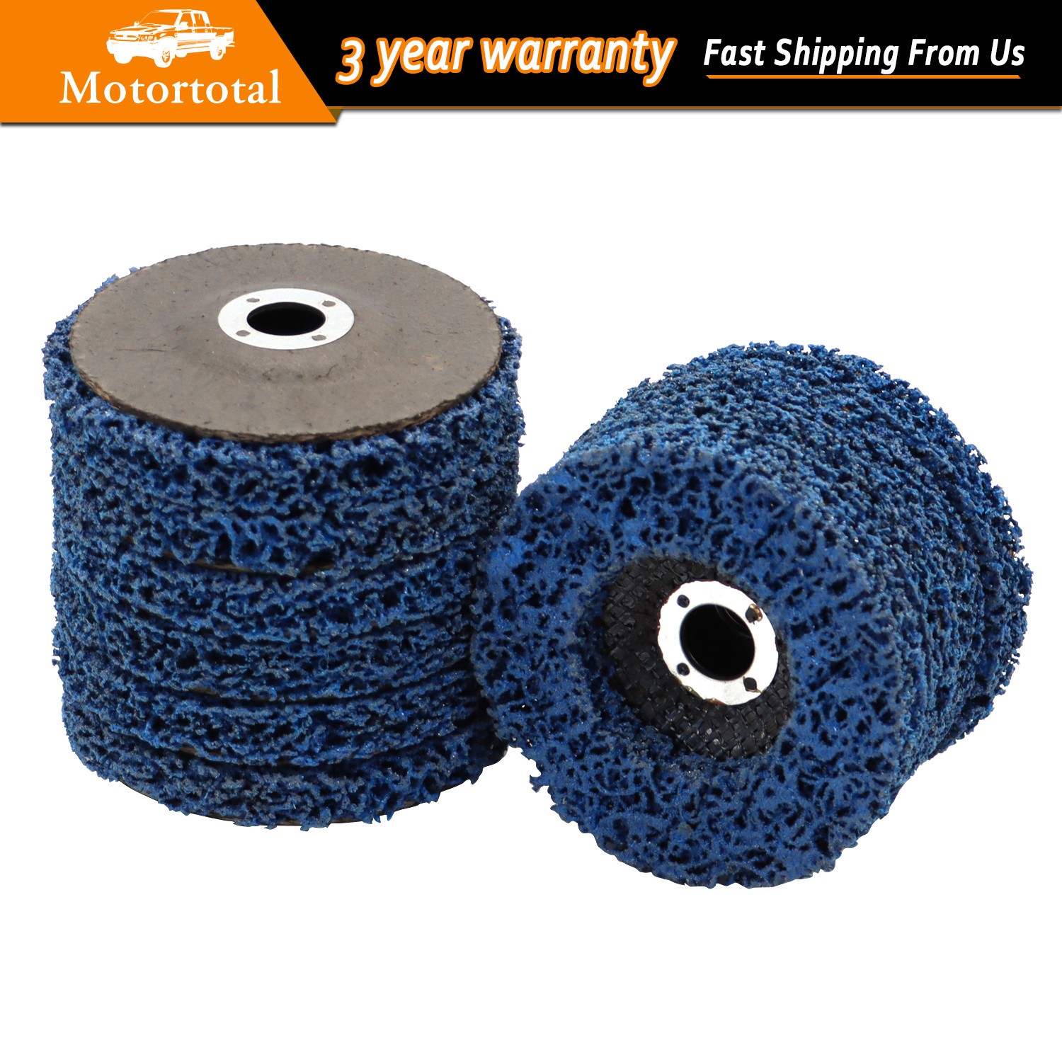 10 Pcs 4" Poly Strip Disc Wheel Paint Rust Removal Clean For Angle Grinder US