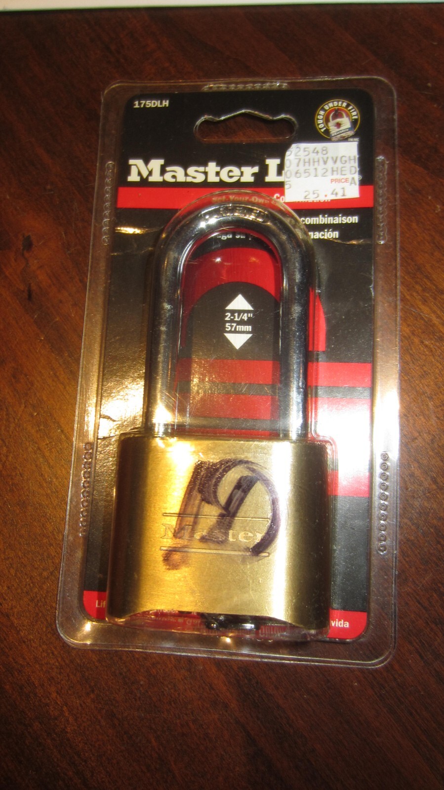 Master Lock 175DLH Brass Re Settable Combination Padlock Hardened with 2 1/4 "