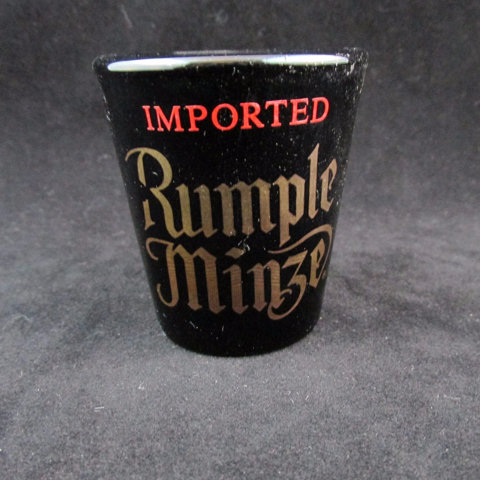 Imported Rurple Minze Black 2 1/2" Shot Glass