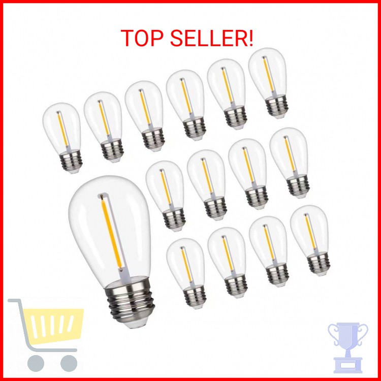 Shatterproof LED String Lights, Waterproof, Warm White 2200K, 70LM, E26 Base - 1