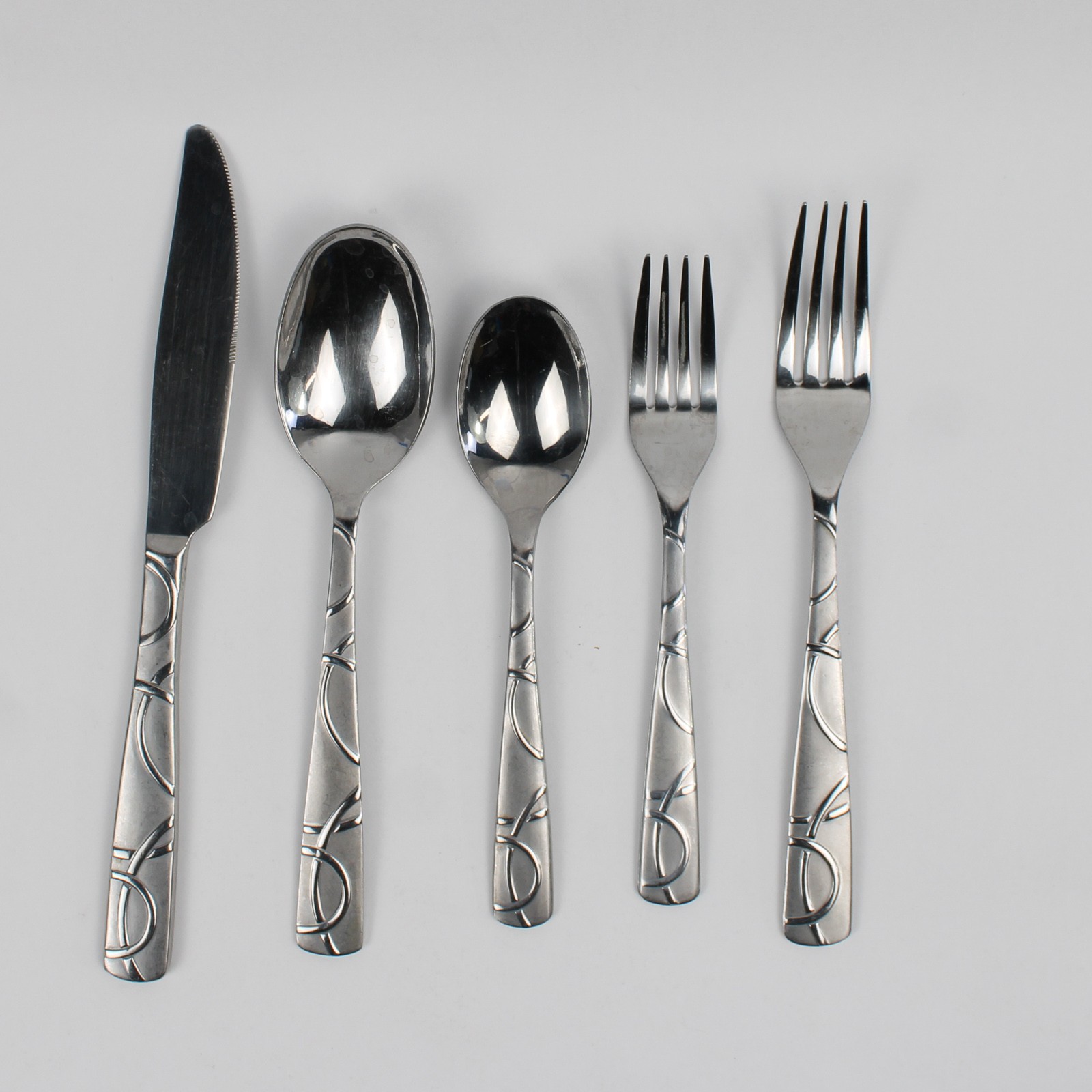 5-Piece Place Setting Cambridge Silver CBS224 Pattern Stainless Steel Rare