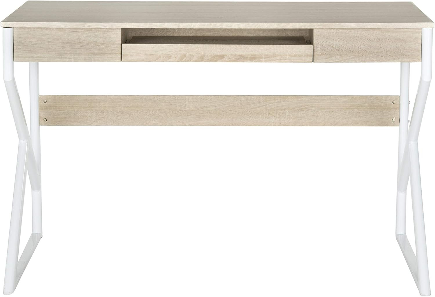 Bryant Natural & White Home Office Computer Desk for Stylish Workspaces