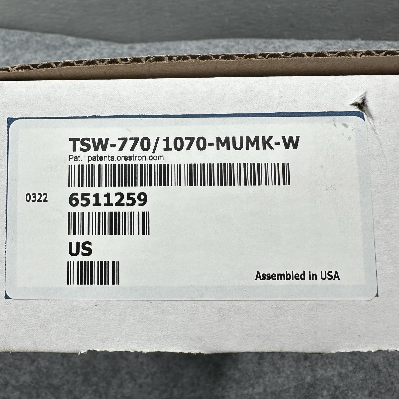 Crestron Room Wall Mount Light Bar TSW 770 1070MUMK-W Model M201929001  NEW
