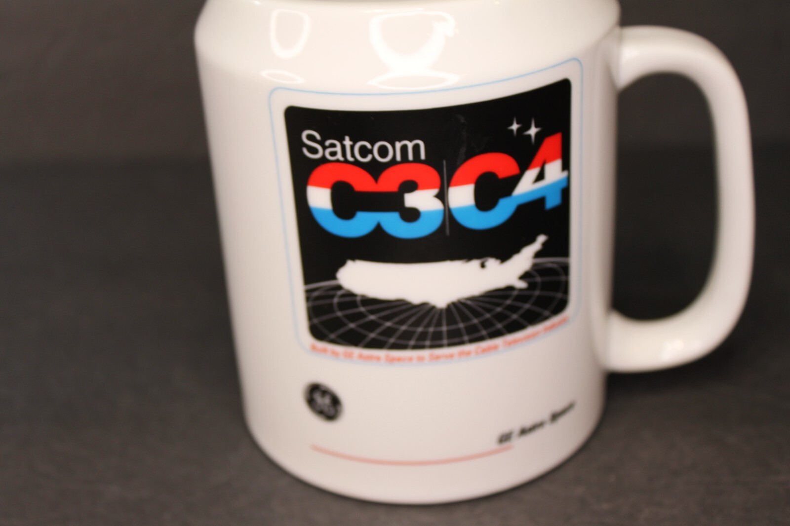 GE Astro Space Communications Satellite C3 C4 / C3C4 Cup Coffee Mug NICE