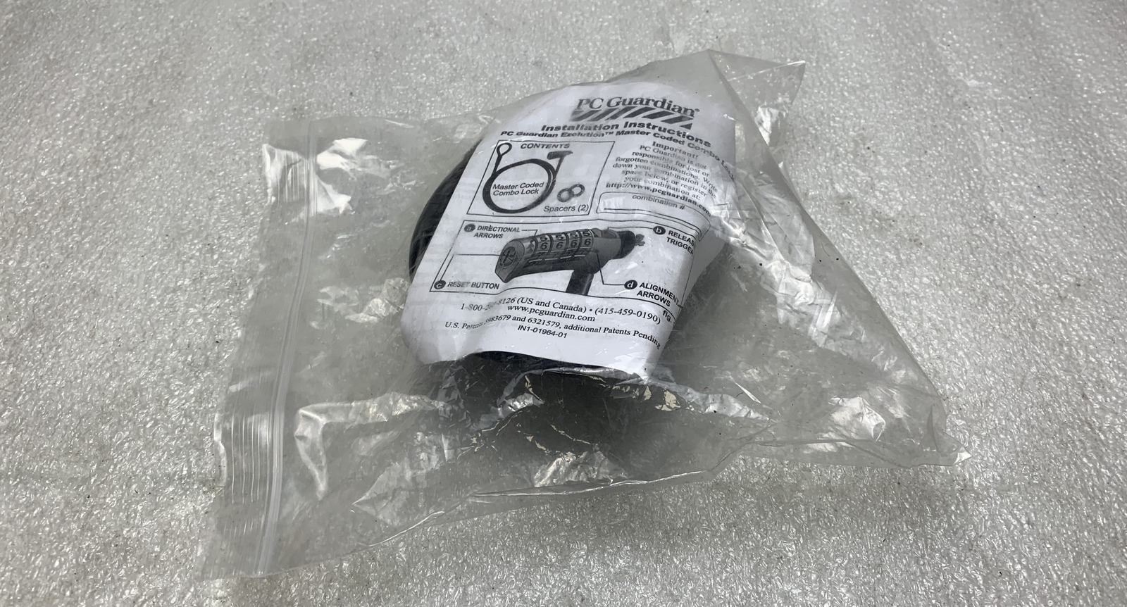 New PC Guardian Ezolution Master Codd Combo Laptop Cable Lock #2291-75 Sealed
