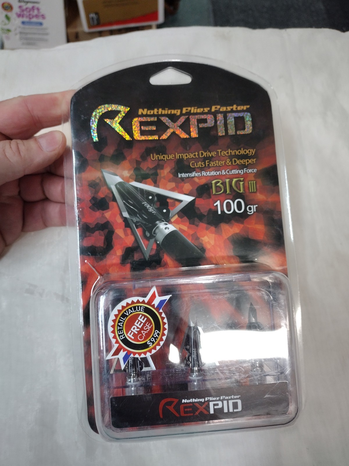 Rexpid Big III Broadhead Rexpid Big 3 100 Grain 1 1/8” Broadheads Package Of 3