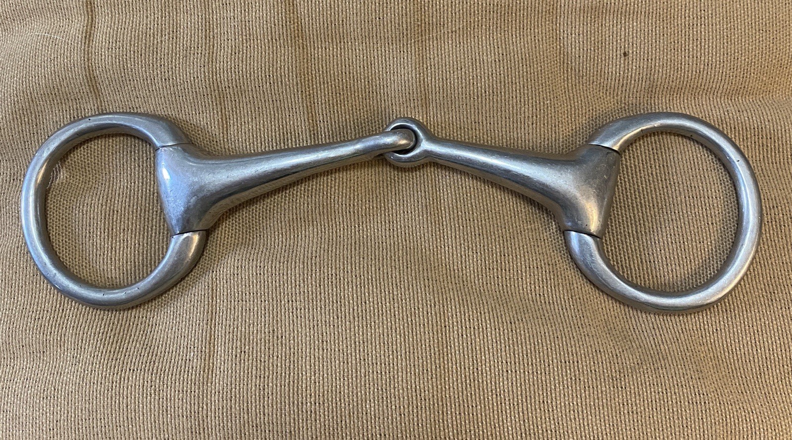 Eldonian Stainless Steel 5" Solid Mouth Eggbutt Single Joint Snaffle Bit