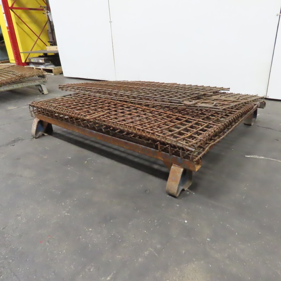 48" x 40" x 30" Deep Steel Collapsible Stackable Wire Bulk Bin Container