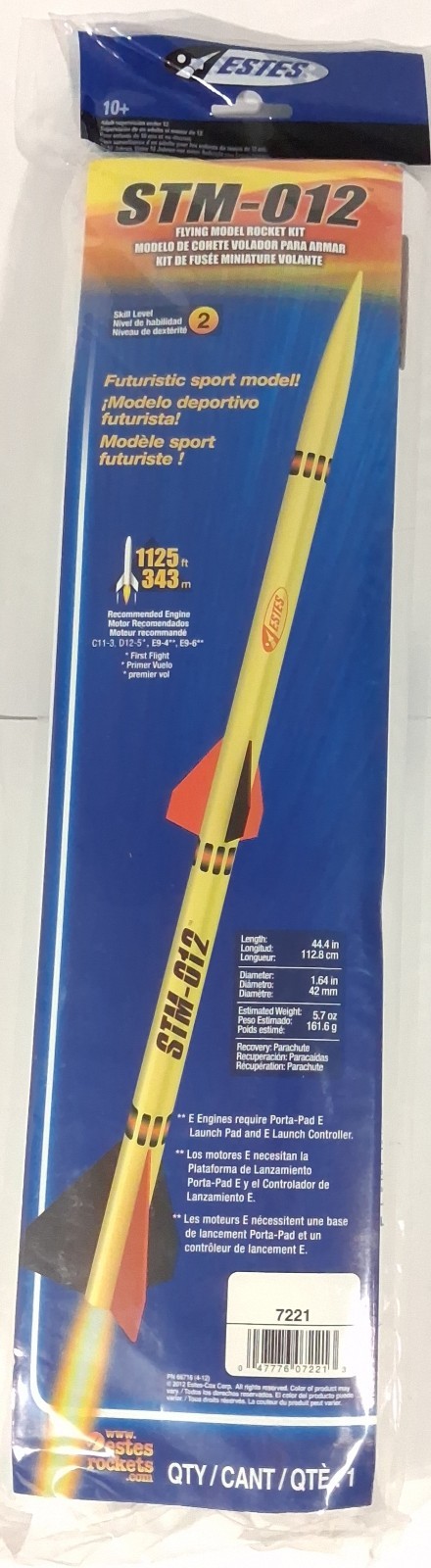 Estes STM-012 7221 Flying Model Rocket Kit New Sealed