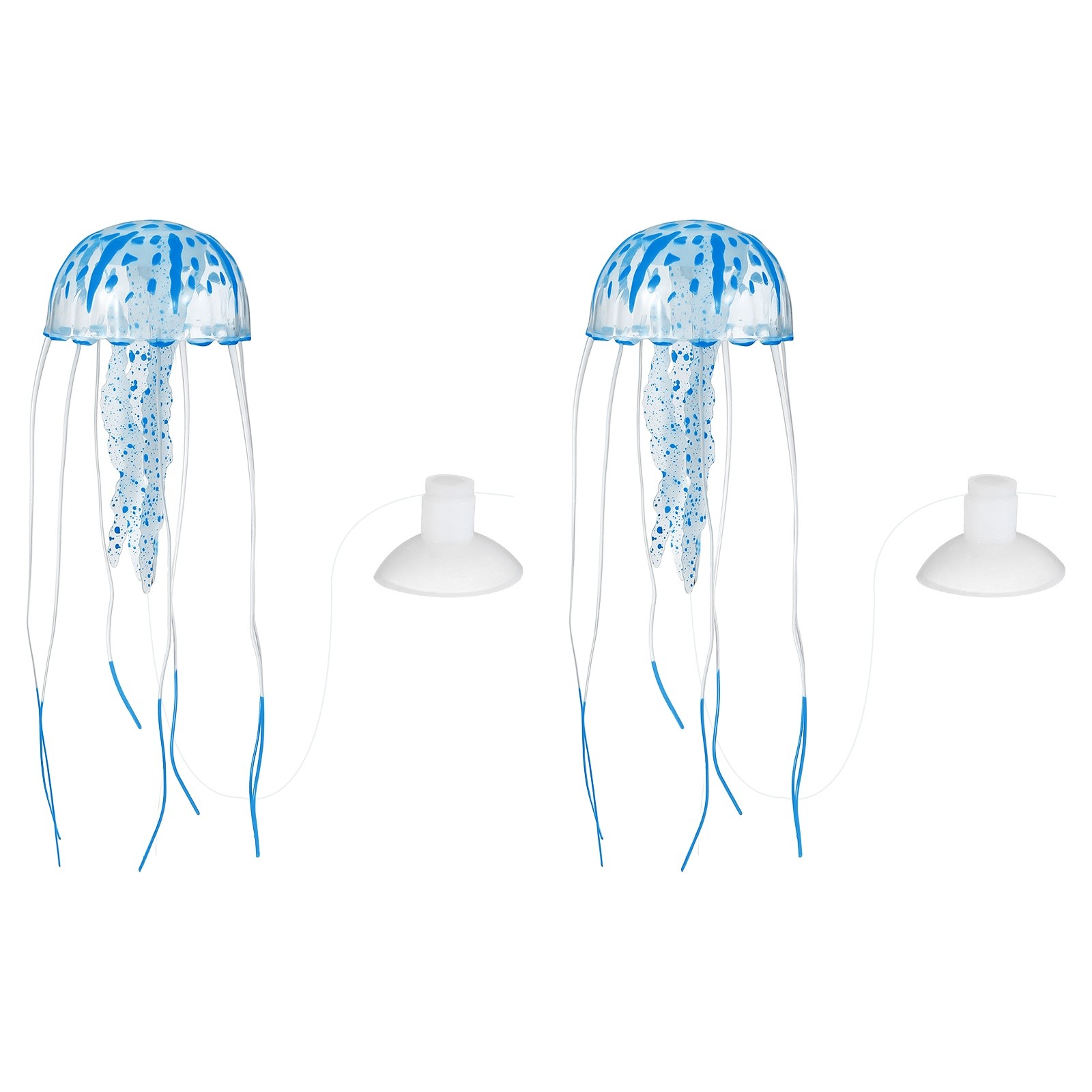 Jellyfish Aquarium Decoration, Fish Tank Decorations(Blue, S, 2 Pcs)
