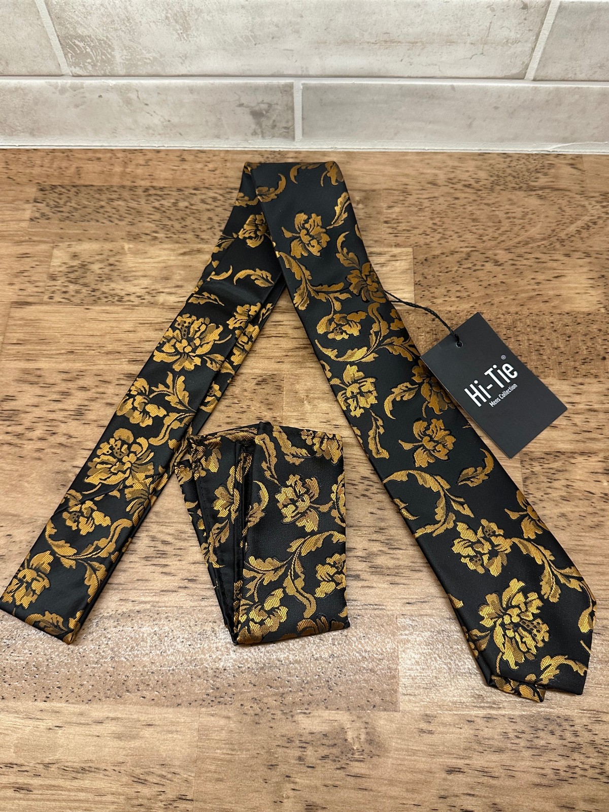 Hi-Tie Boys Floral Pattern Necktie Set