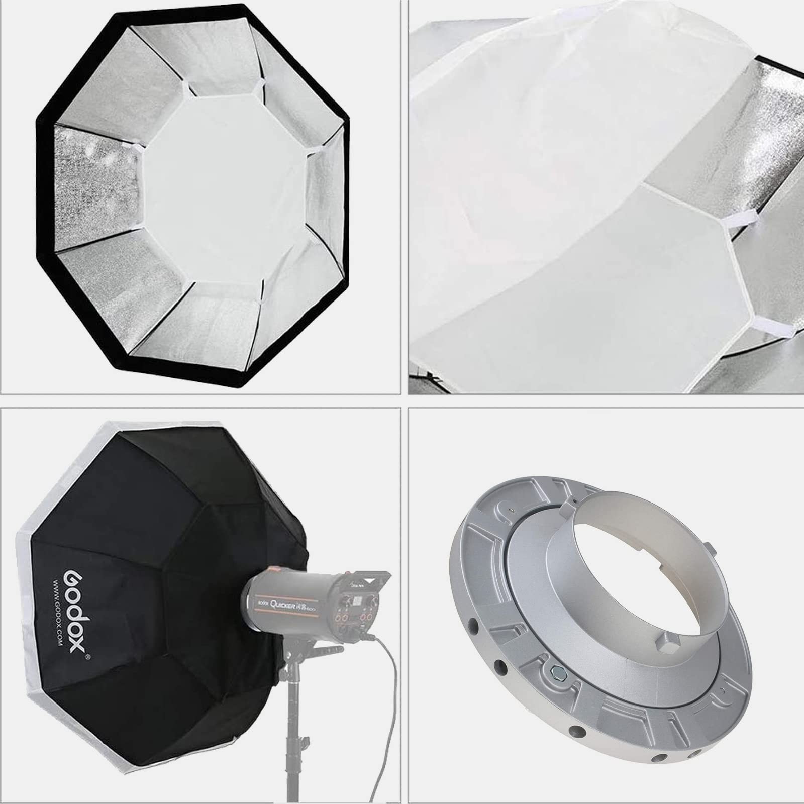 Godox 95cm 35.4inch Octagonal Softbox Bowens Mount Compatible for LED,Monolight