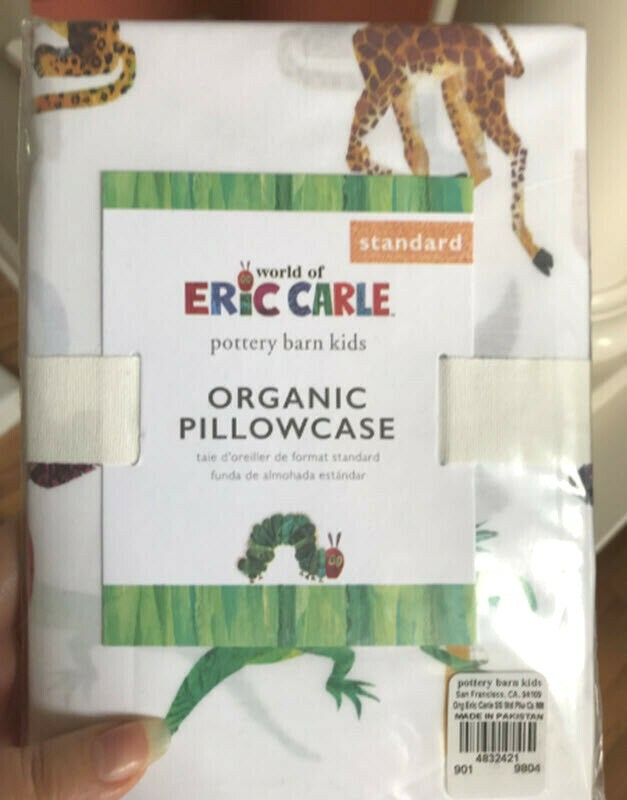 Pottery Barn World of Eric Carle Standard Pillowcase Alphabet Caterpillar More++