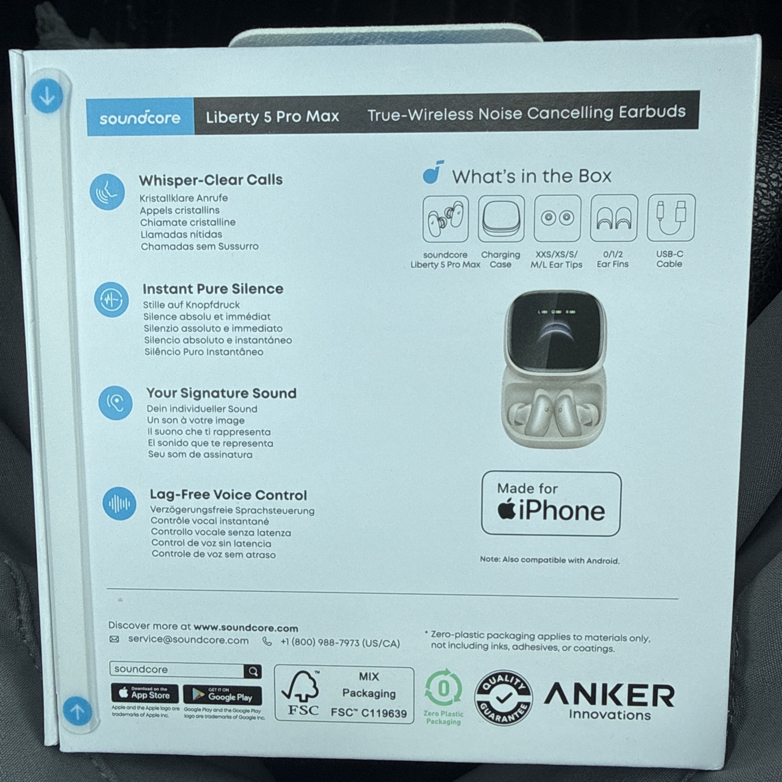 Soundcore Anker Liberty 5 Pro Max Wireless Earbuds
