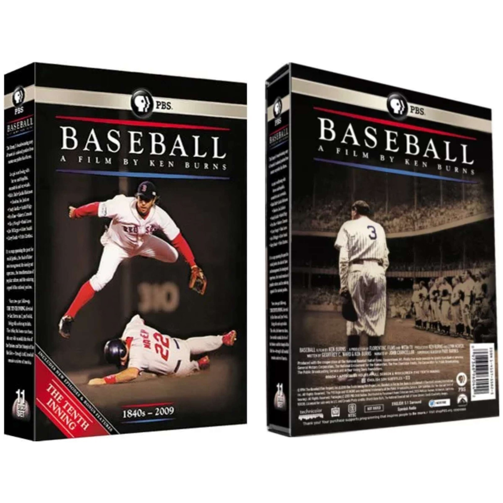 BASEBALL a Film by Ken Burns - PBS 1840's-2009 + 10th Inning Bonus (DVD 11-Disc)