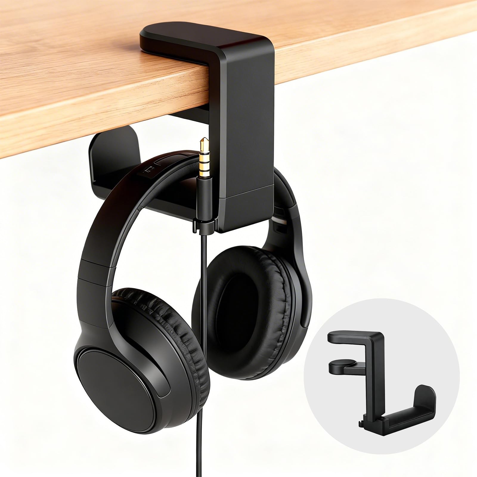 Galiejar Universal Headphone Stand & Headset Holder - 360° Universal, Black
