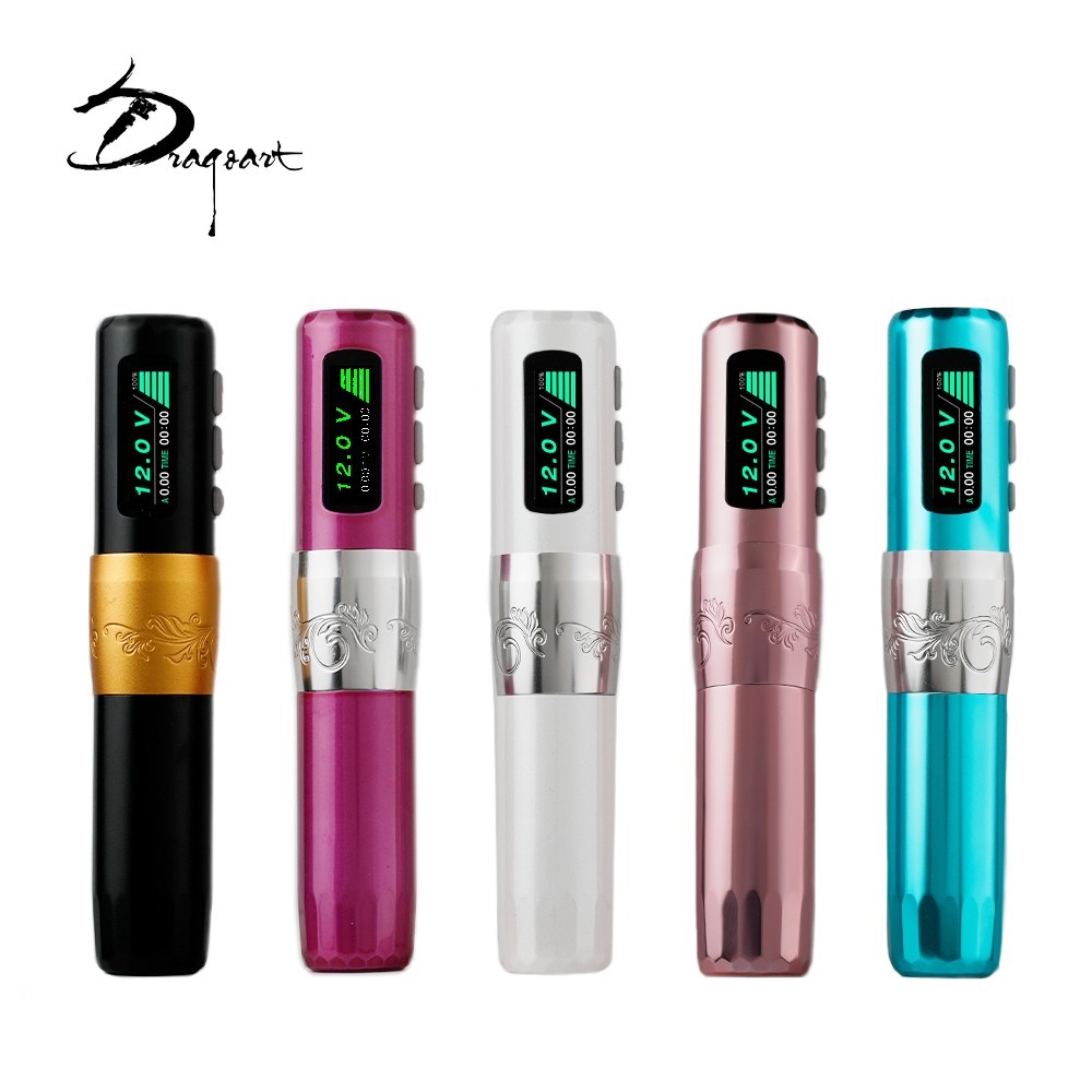 Wireless Tattoo Pen Machine Permanent Makeup Dual Battery Slim Tattoo Machine