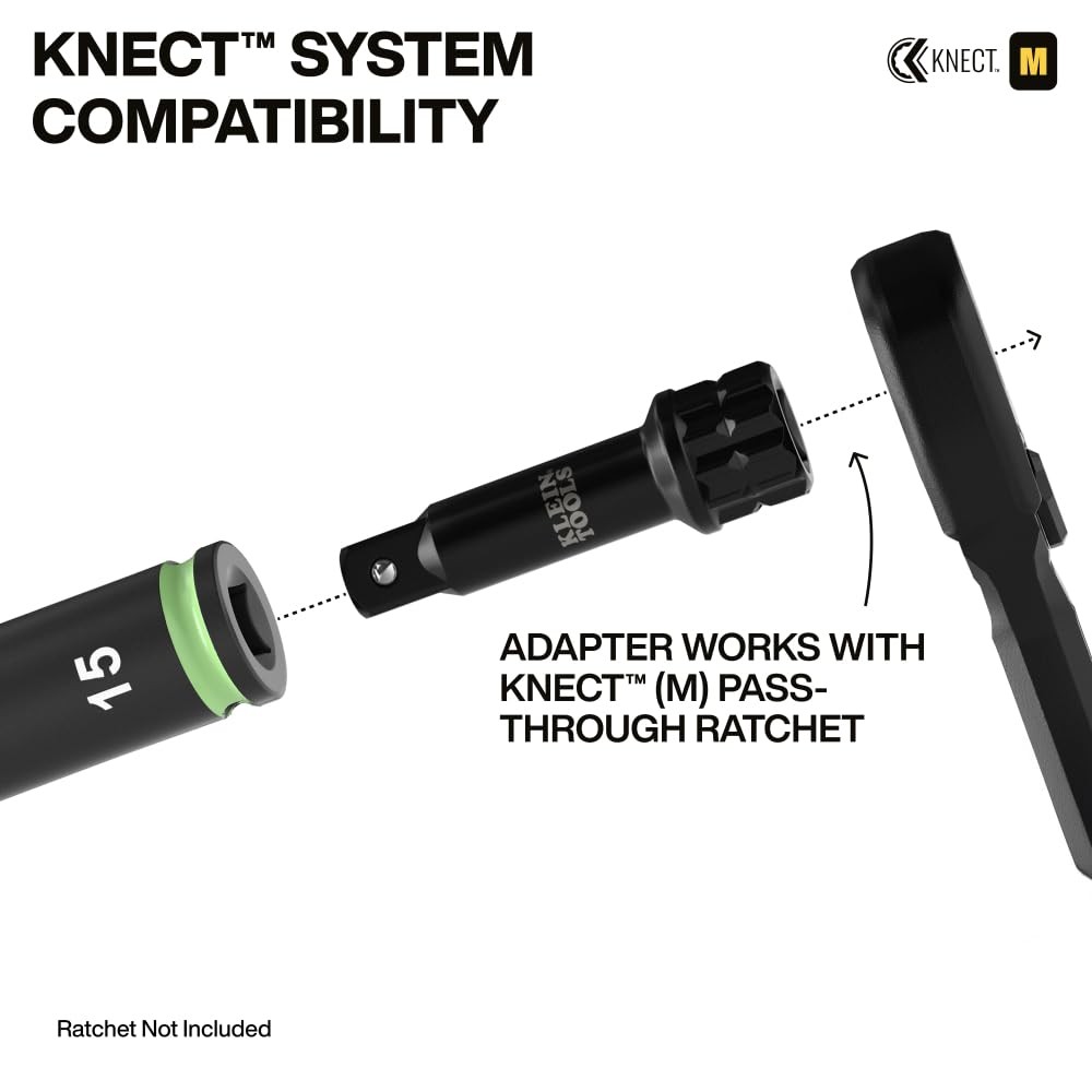 Klein Tools 65121IMPCT KNECT Deep-Well 3/8-Inch Drive Impact