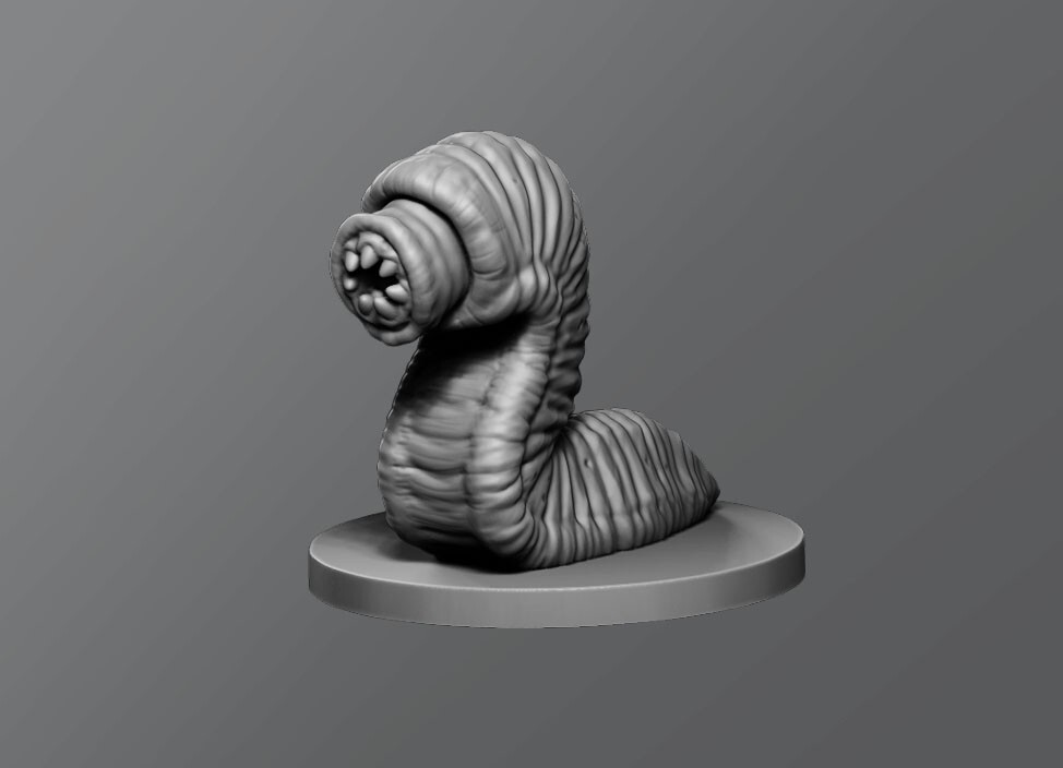 Leech Insect Creature Monster Manual 28mm Scale DND D&D Miniature SB