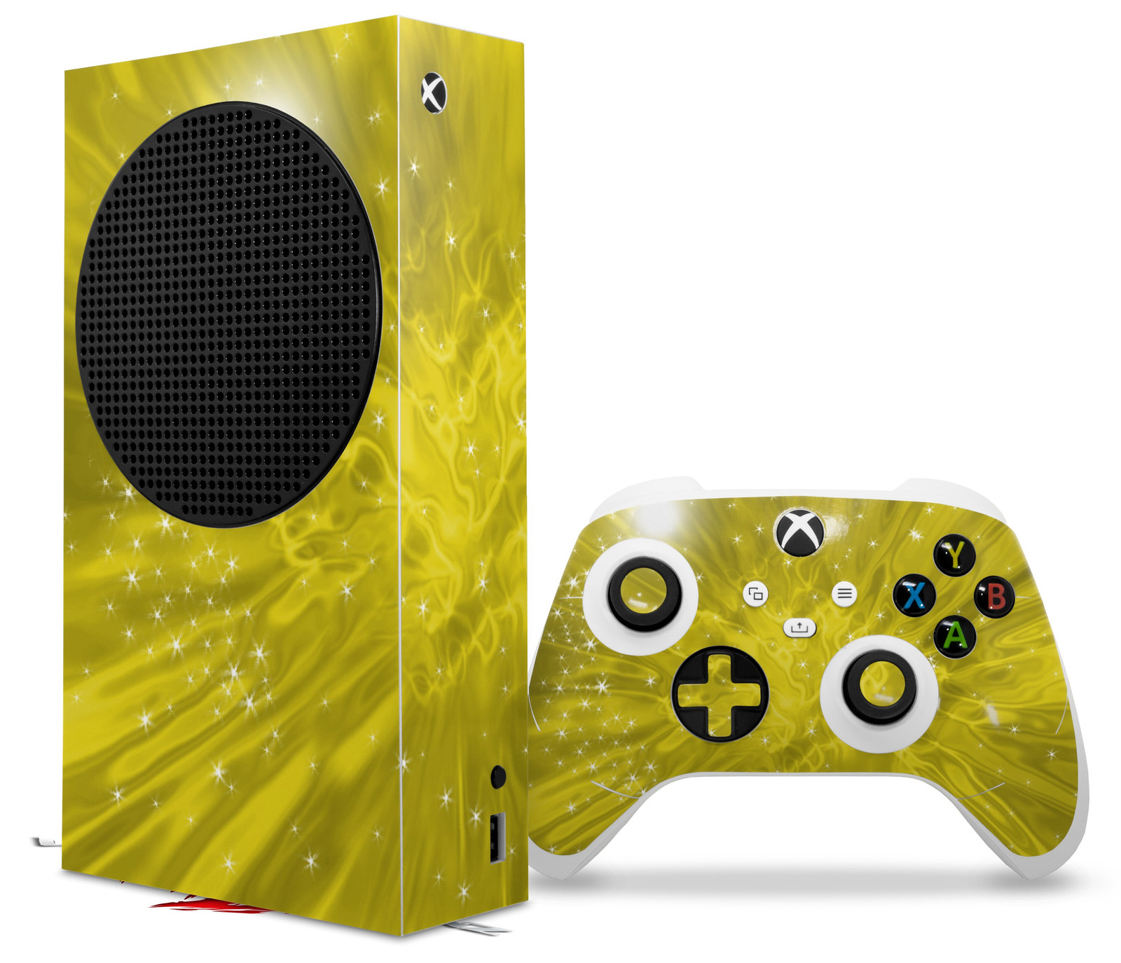 Skin Wrap for XBOX Series S Console Controller Stardust Yellow