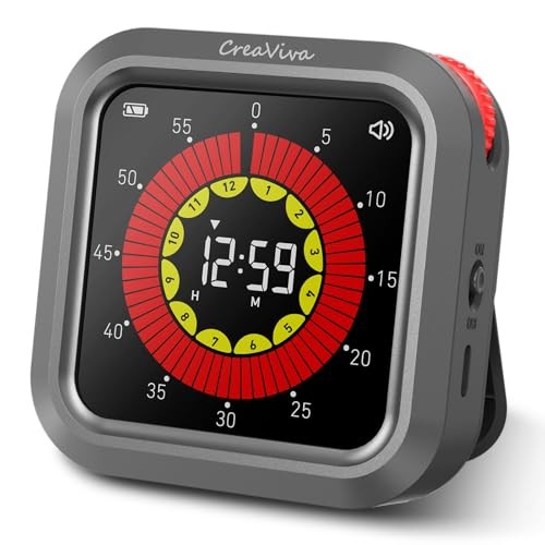 Visual Digital Timer, Large Color Display & Rechargeable, Magnetic Back &