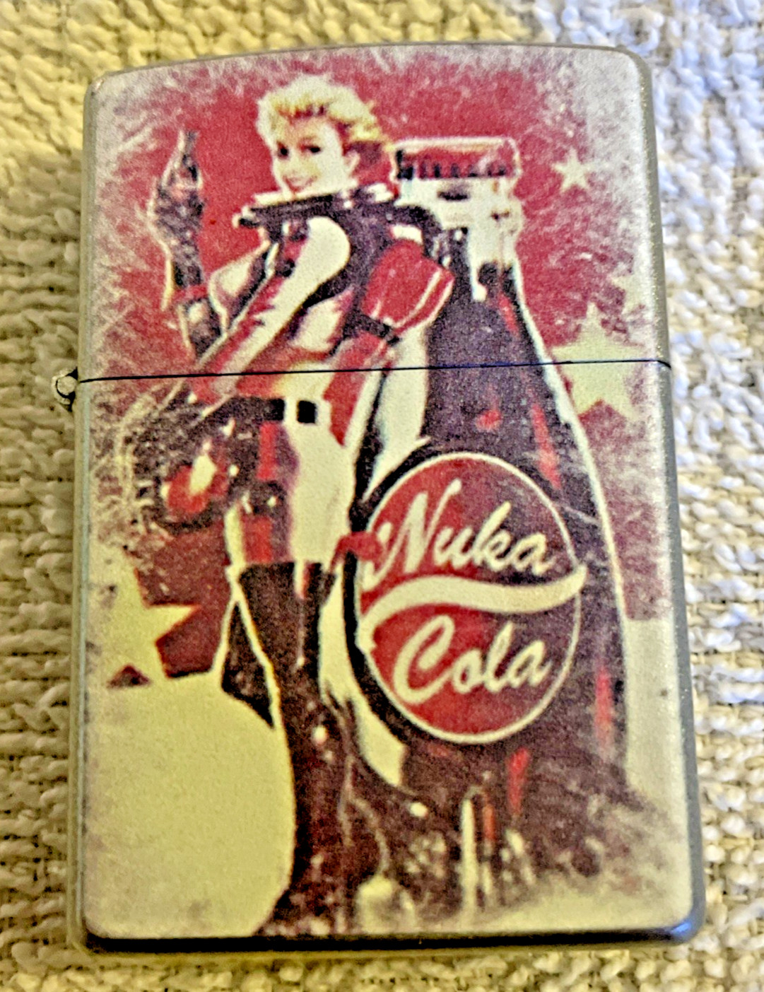 Used Wind Proof Nuka Cola Lighter Double Sided Never Used