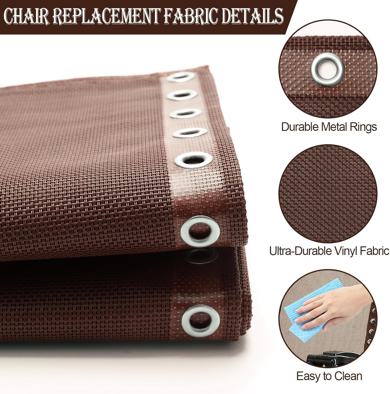 "17 x 63 Inch Replacement Fabric for Zero Gravity Chair Reclinig Patio Chairs "