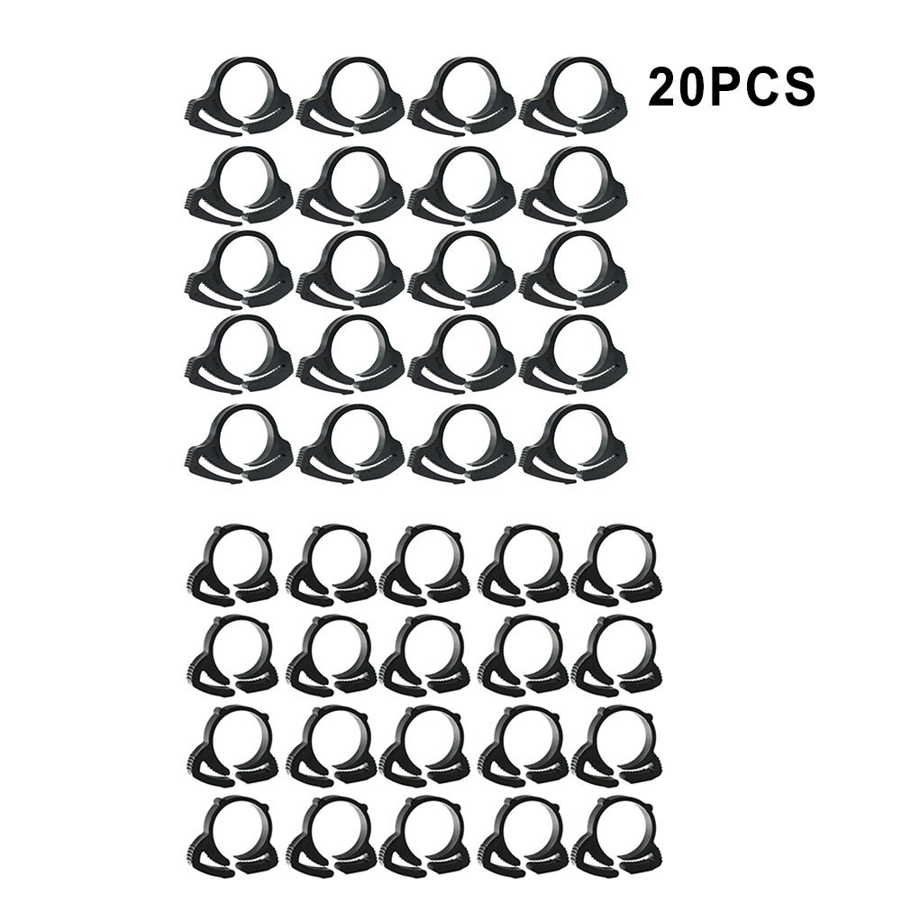 Easy Installation and Secure Grip 20pcs Black Snap Fit Clamps for Pipes