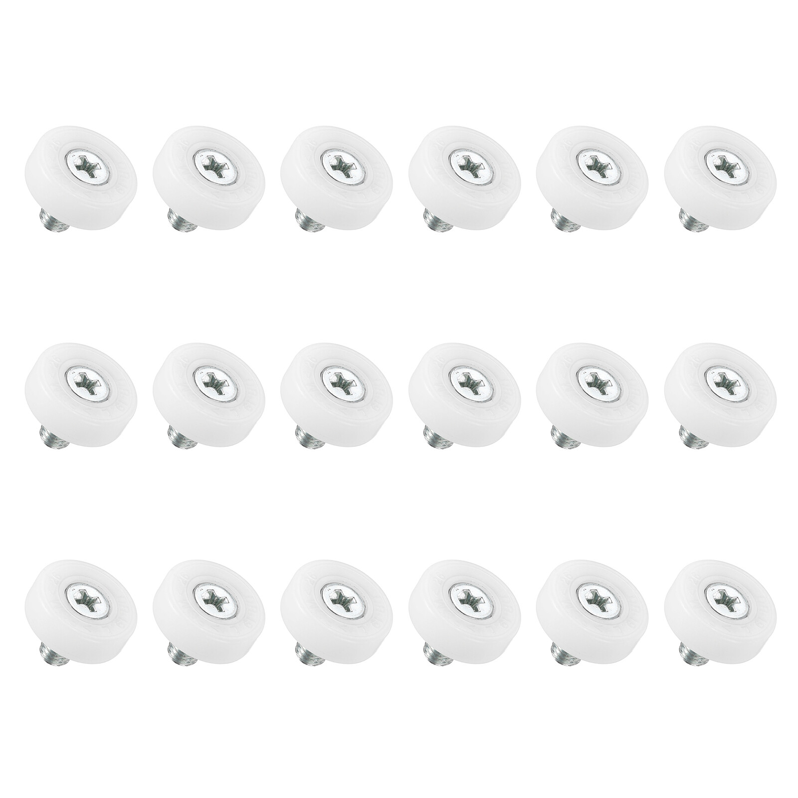 16 Pcs 19mm Drawer Rollers Plastic Drawer Pulley Bearing Small Pulley