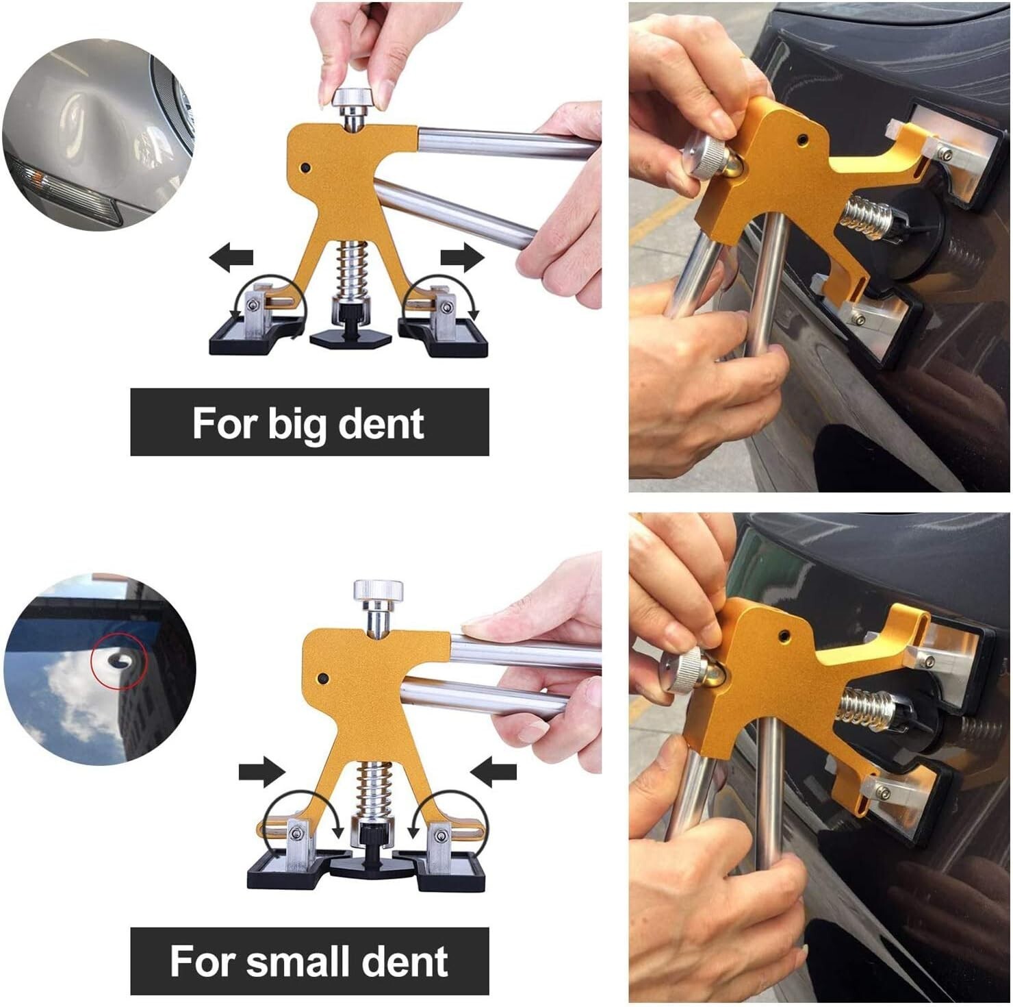 Durable 45-Piece Dent Puller Kit with Glue Gun - Easy Use for Any Skill Level