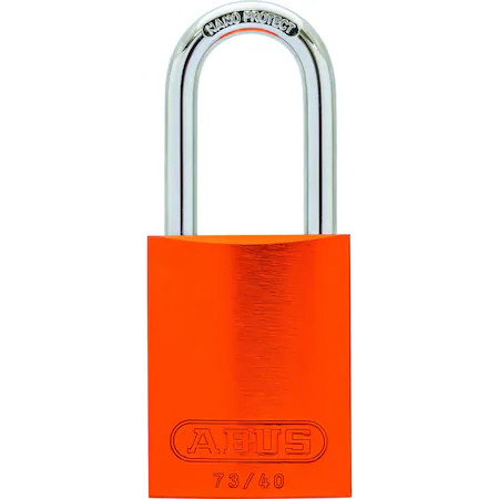 Abus 67753 Lockout Padlock, Keyed Different, Aluminum, Orange, 1 3/4 In Shackle