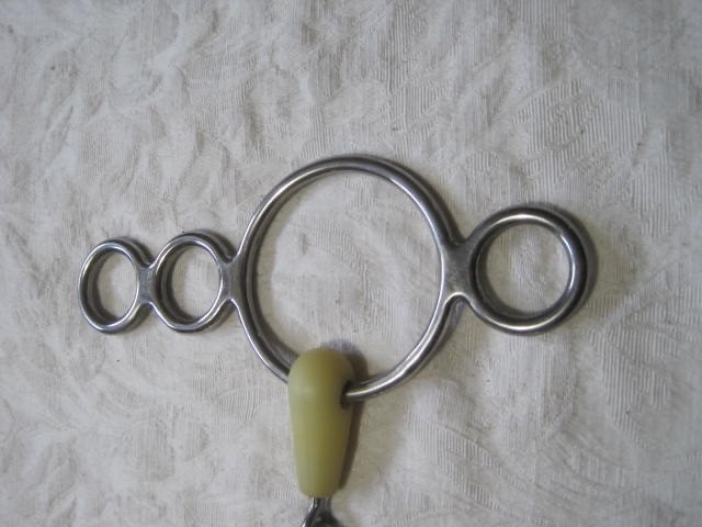 Happy Mouth Rubber 4- Ring Elevator French Link Snaffle 5''Horse Bit