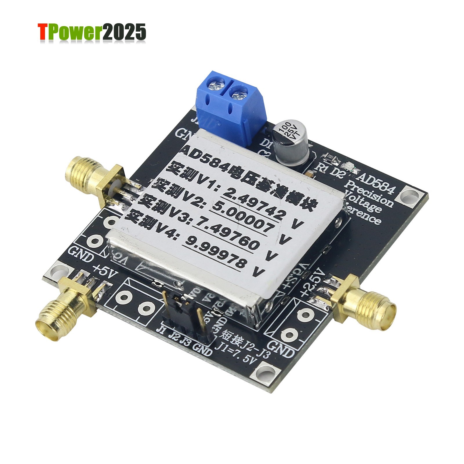 AD584 Voltage Reference 2.5V/5V/7.5V/10V Output for Voltmeter Calibration pe66