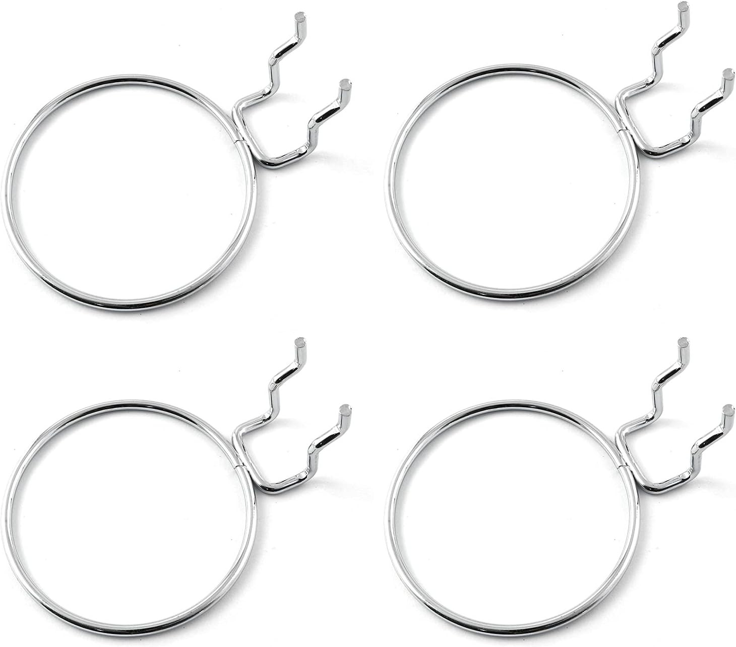 Pegboard Bins with Rings - 4PCS Cups Holders Containers Jar Hook Holder for Kitc